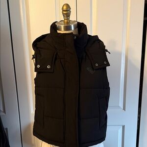 Roxy Black Puffer Vest with Hood